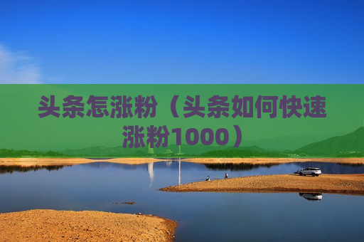 头条怎涨粉（头条如何快速涨粉1000）