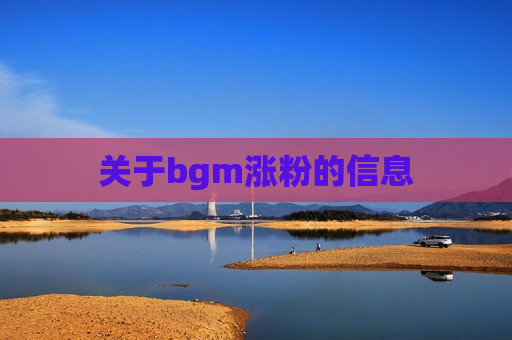 关于bgm涨粉的信息