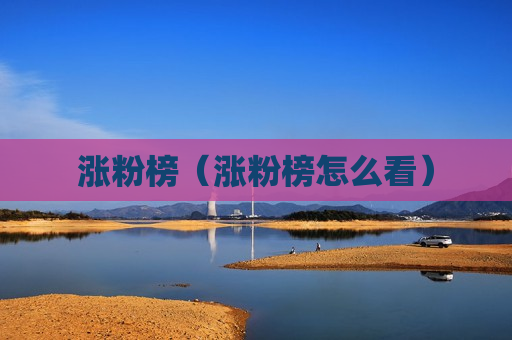 涨粉榜（涨粉榜怎么看）