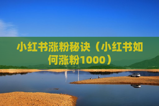 小红书涨粉秘诀（小红书如何涨粉1000）