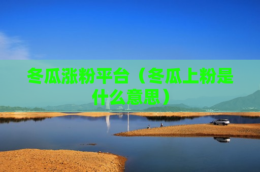 冬瓜涨粉平台（冬瓜上粉是什么意思）