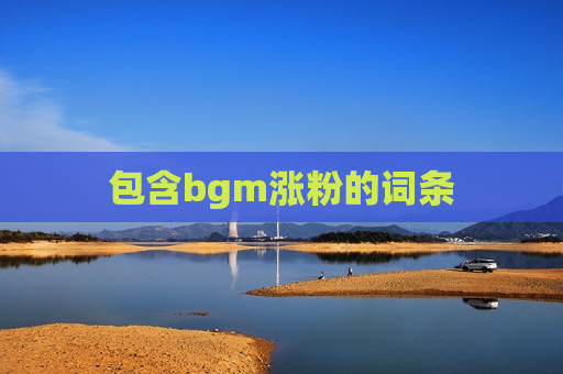 包含bgm涨粉的词条