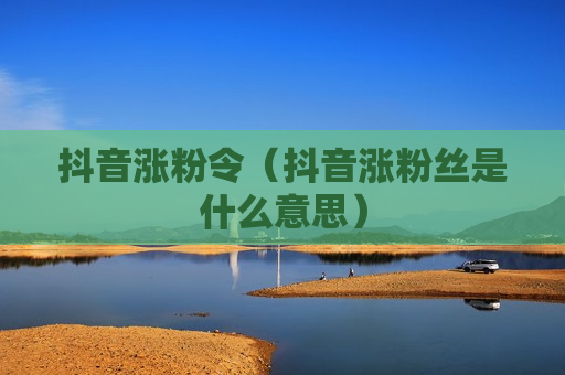 抖音涨粉令（抖音涨粉丝是什么意思）