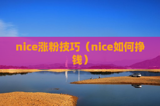 nice涨粉技巧（nice如何挣钱）